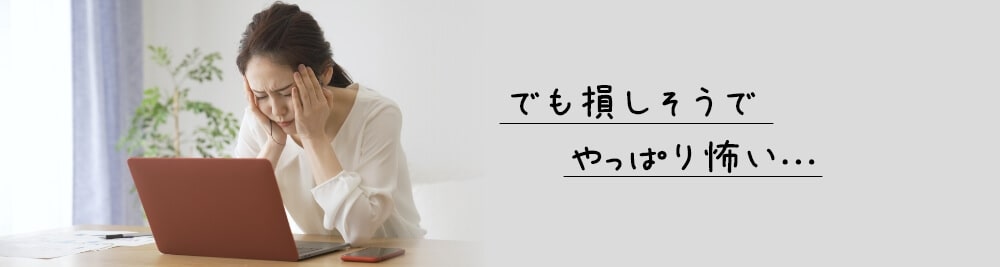 でも損しそうでやっぱり怖い