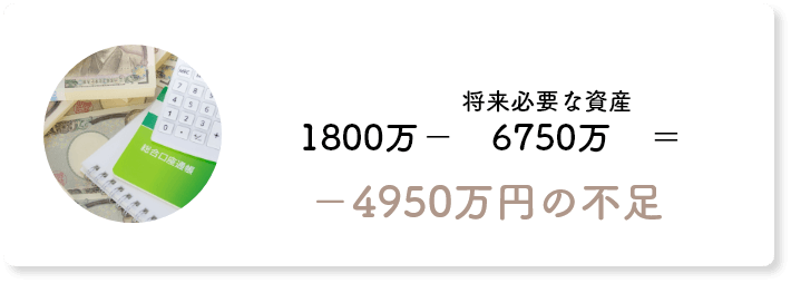 将来必要な資産は4950万円の不足